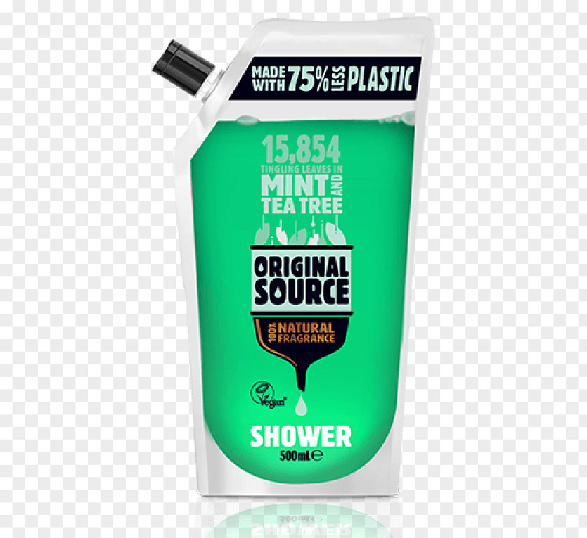 Mint Tea Shower Gel Liquid Bathing Soap PNG