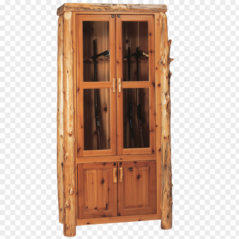 Wood Gun Safe Cabinetry Cedar Display Case PNG