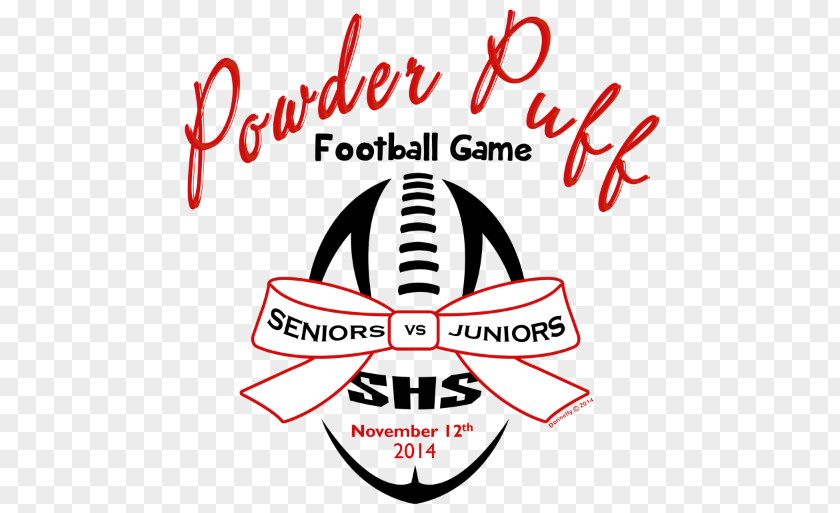 American Football Logo Powderpuff Homecoming High School PNG