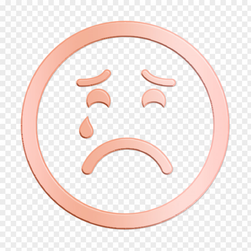 Emotions Rounded Icon Sad Suffering Crying Emoticon Face PNG