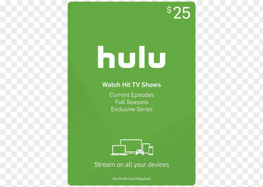Gift Card Hulu Streaming Media Television PNG
