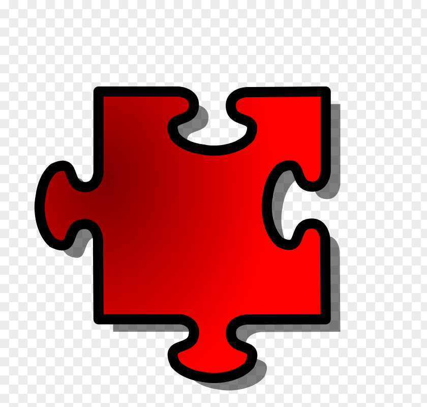 Pieces Of Red Jigsaw Puzzles Clip Art PNG