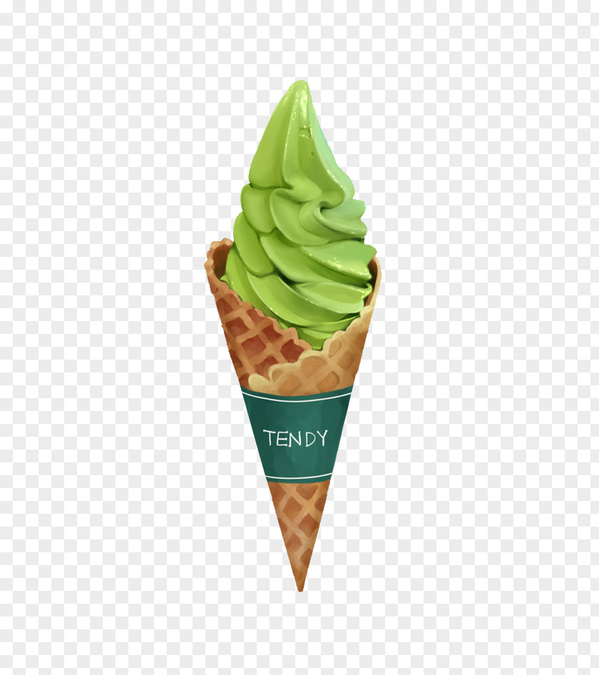 Cones Green Tea Ice Cream Matcha PNG