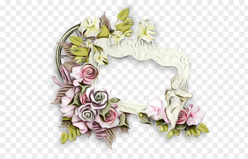 Interior Design Hair Accessory Watercolor Pink Flowers PNG