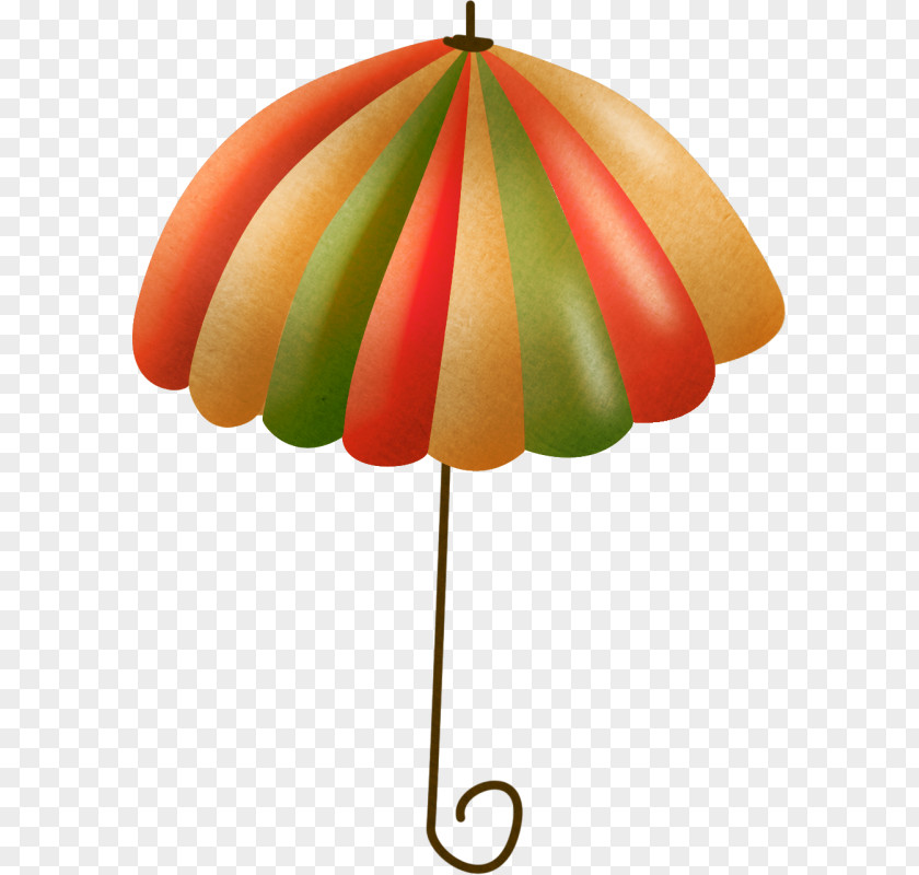 Orange Umbrella Man Cartoon PNG