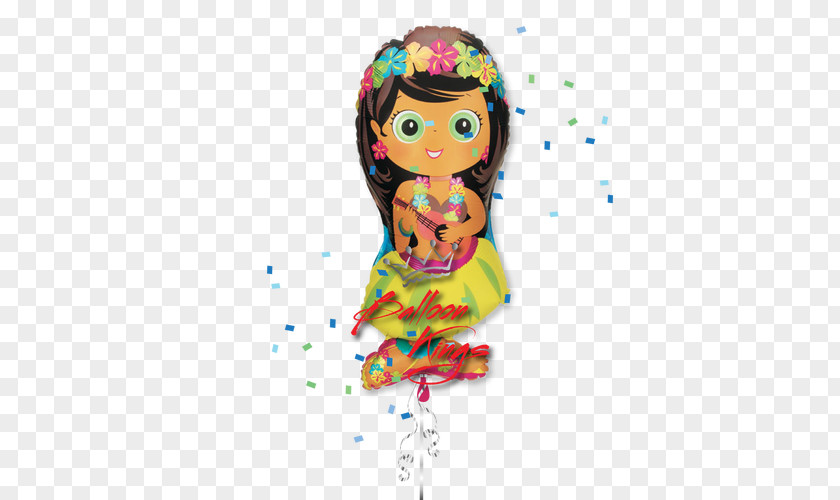Balloon Birthday Cake Luau Party PNG