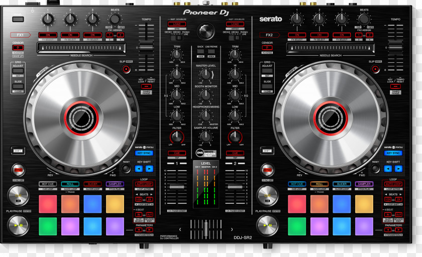 DJ Controller Pioneer DDJ-SR Disc Jockey Audio Mixers PNG