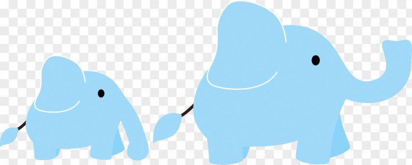 Elephant Parent And Child Clipart. PNG