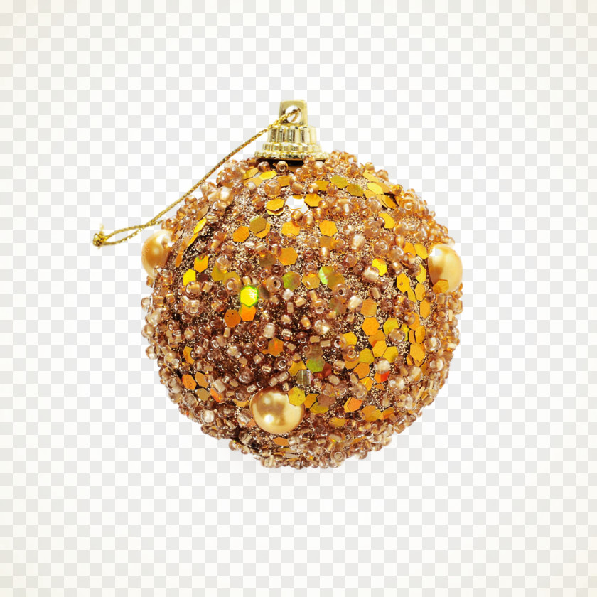 Golden Christmas Ball Polvorxf3n Ornament PNG