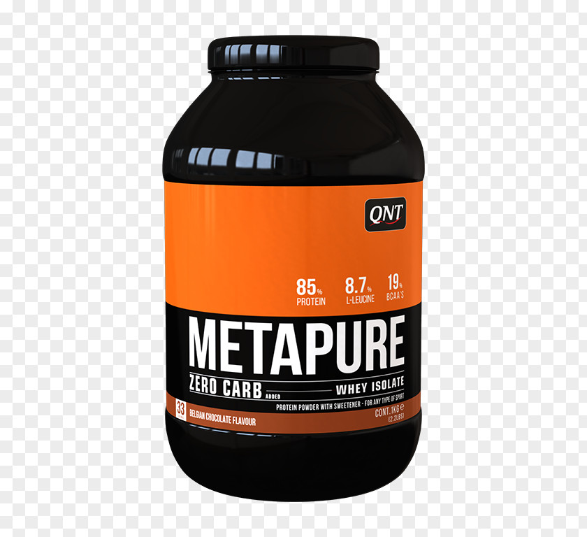 Belgian Chocolate QNT Nutrition Zero Carb Metapure Whey Protein Isolate No-carbohydrate Diet Kilogram PNG