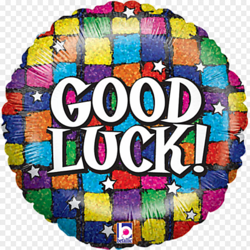 Good Luck Gas Balloon Mylar Birthday Toy PNG