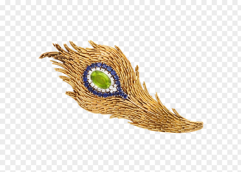 Peacock Tail Brooches Feather Brooch Peridot Jewellery Diamond PNG