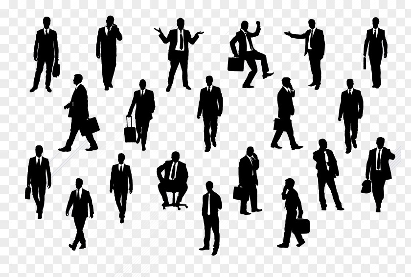 20 Of Black Business Man Silhouette Euclidean Vector Businessperson Illustration PNG