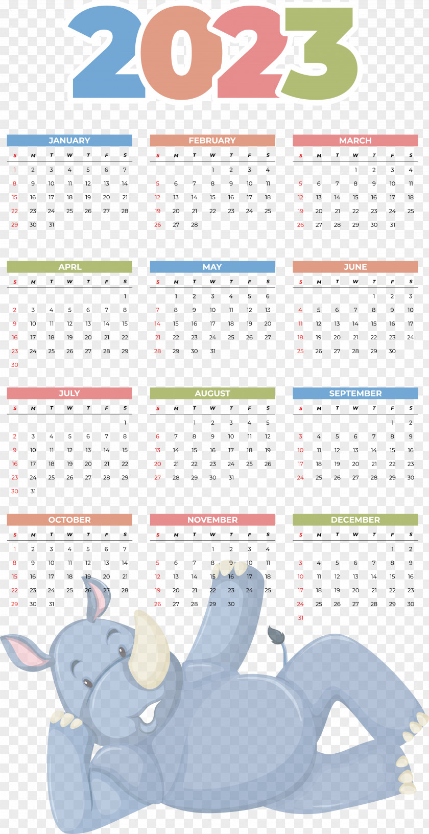 Calendar 2023 Vector 2022 PNG