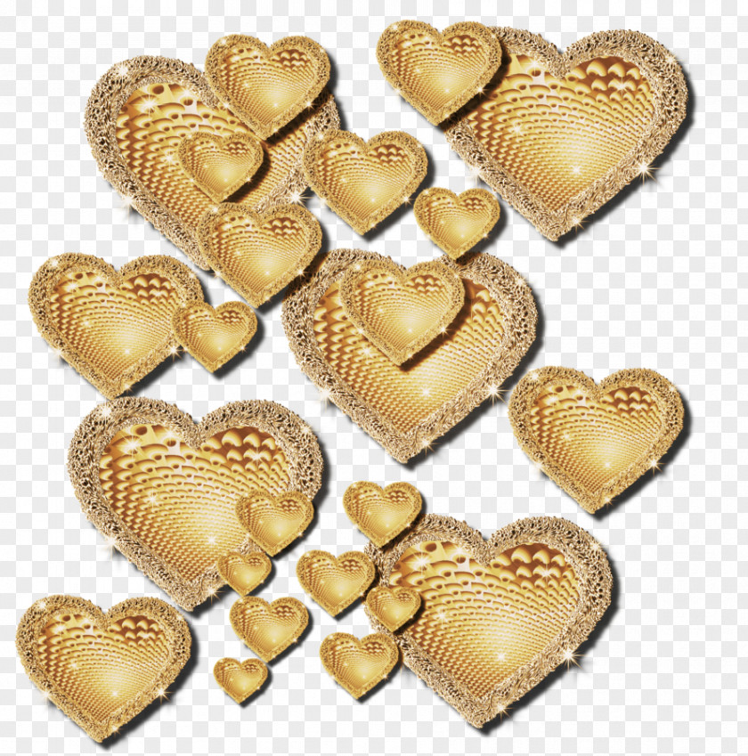 Gold Heart Clipart Clip Art PNG