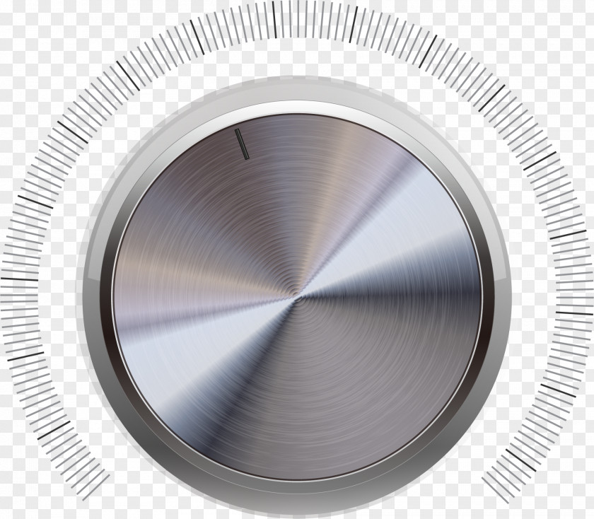 Metal Texture Rotation Button Radio Download PNG