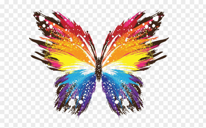 Butterfly Desktop Wallpaper Image Illustration Painting PNG