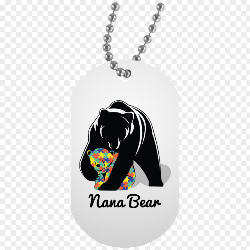 Bear Love Dog Tag Goku Newfoundland Necklace Military PNG