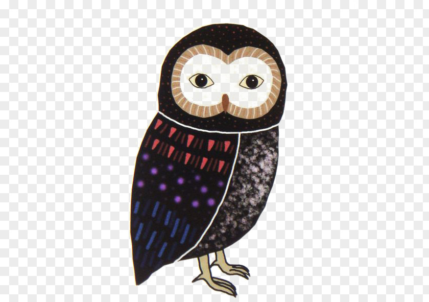 Cartoon Owl Little Black PNG