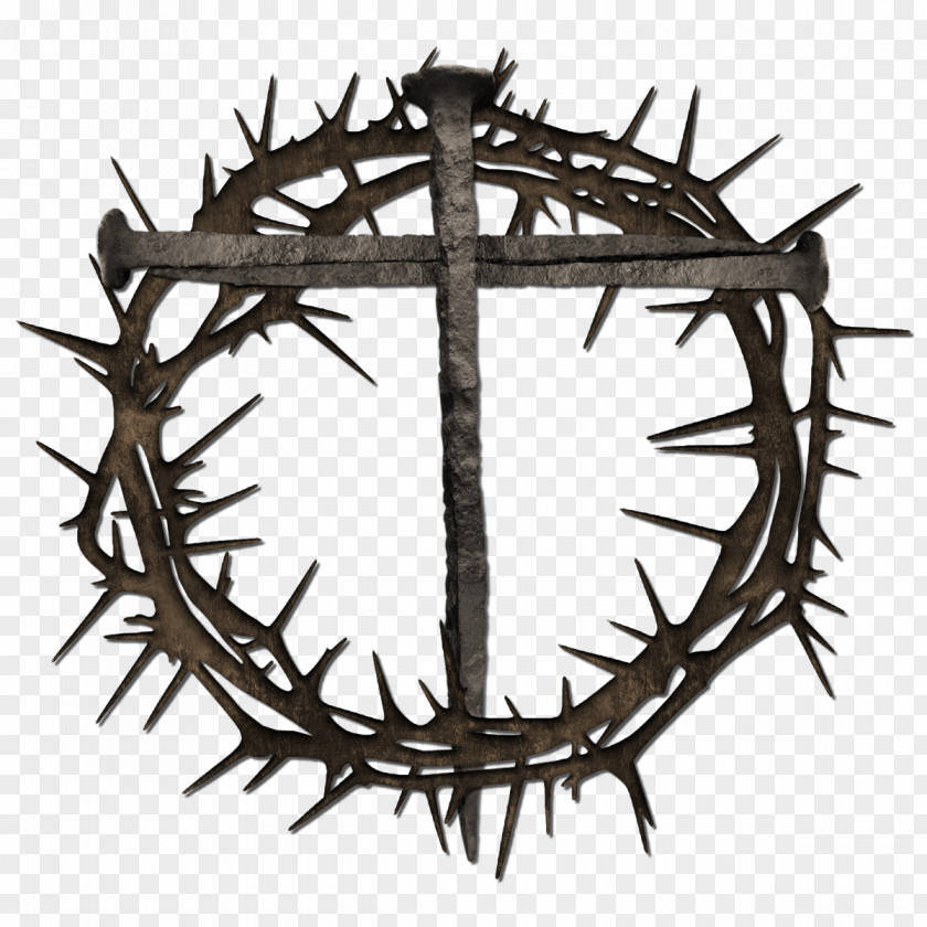 Christian Cross Crown Of Thorns Clip Art Image And PNG