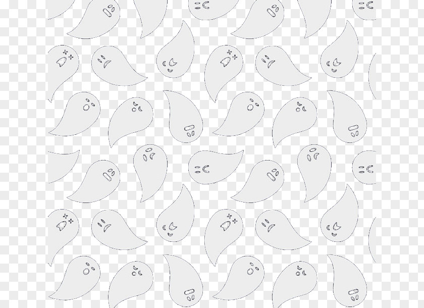 Cute Ghost Seamless Background Vector Material White Pattern PNG