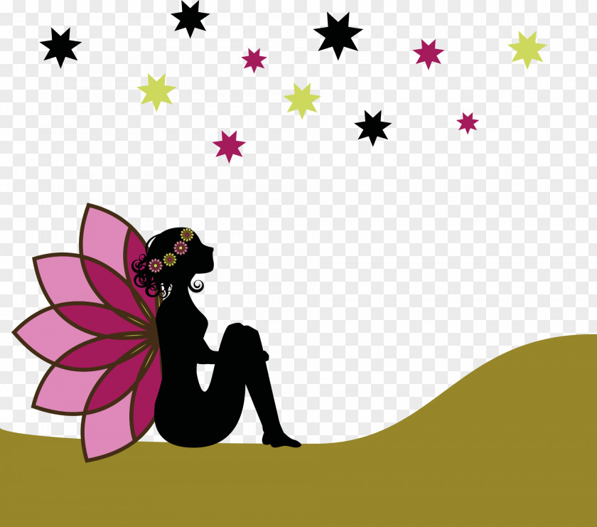 Purple Lotus Fairy Romance Tale Elf Fantasy PNG
