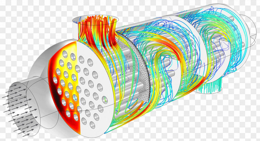 Tube COMSOL Multiphysics Finite Element Method Computer Software Simulation PNG