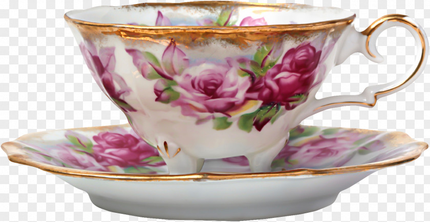 Continental Rose Print Mug Teacake Tea Party Scone Teacup PNG