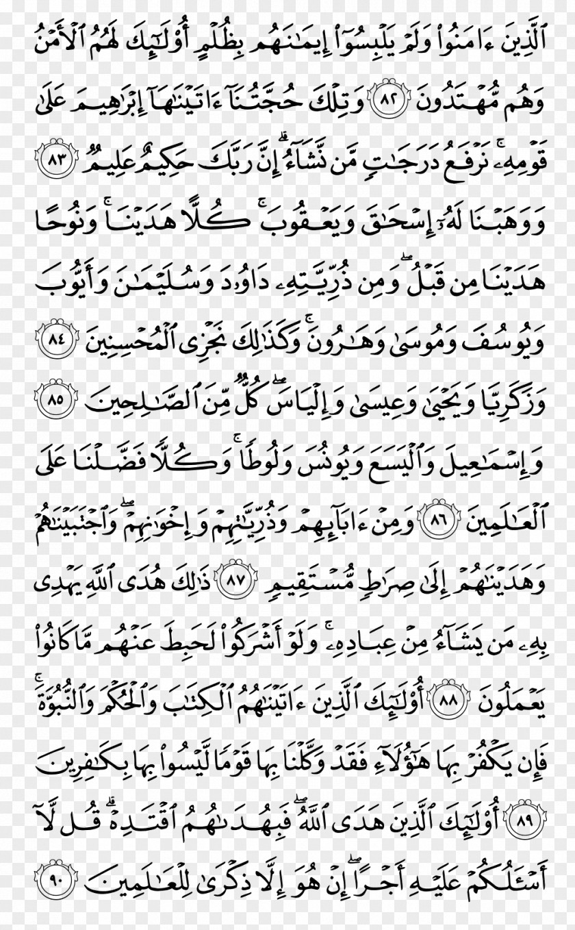 Quran Kareem Al-An'am Al-Ma'ida Surah Al-Anbiya PNG