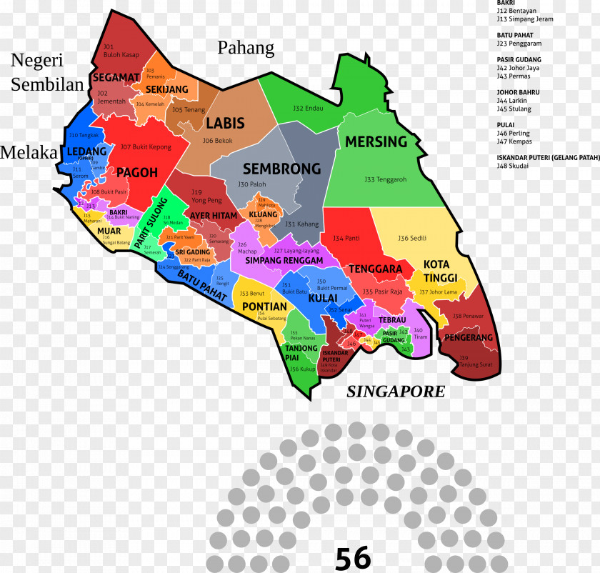 Assemble Map Malaysian General Election, 2018 Johor State Legislative Assembly 2013 Clip Art PNG
