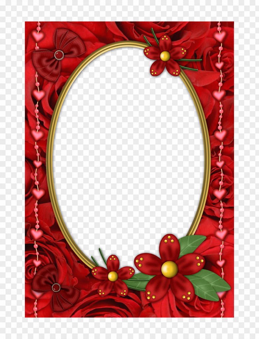 Red Mirror Frame Picture PNG