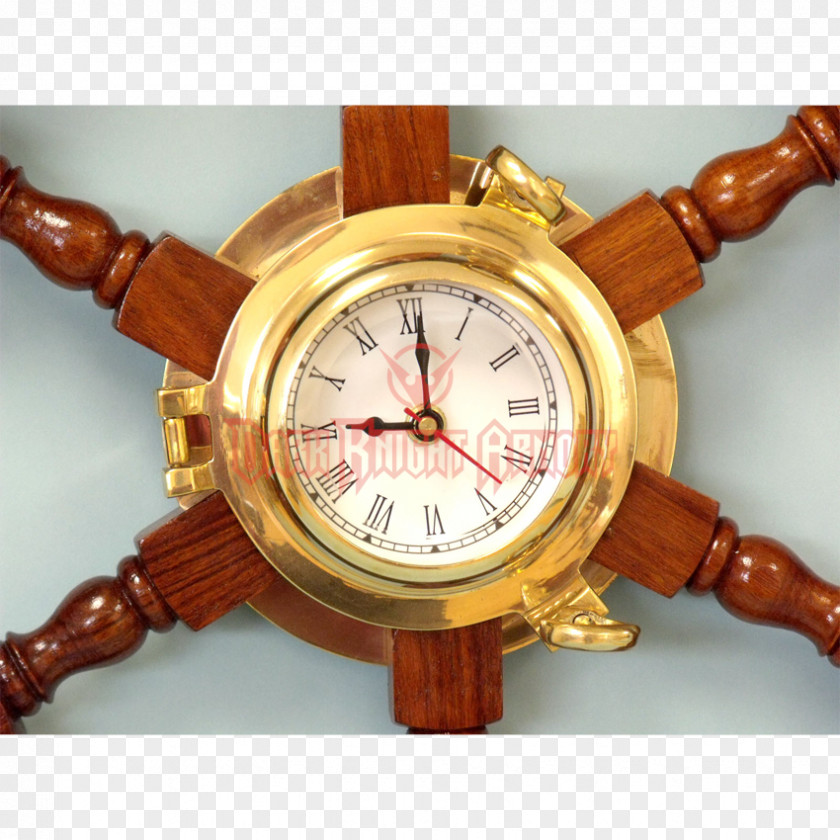 Ships Wheel Clock Ship's Porthole Antique PNG