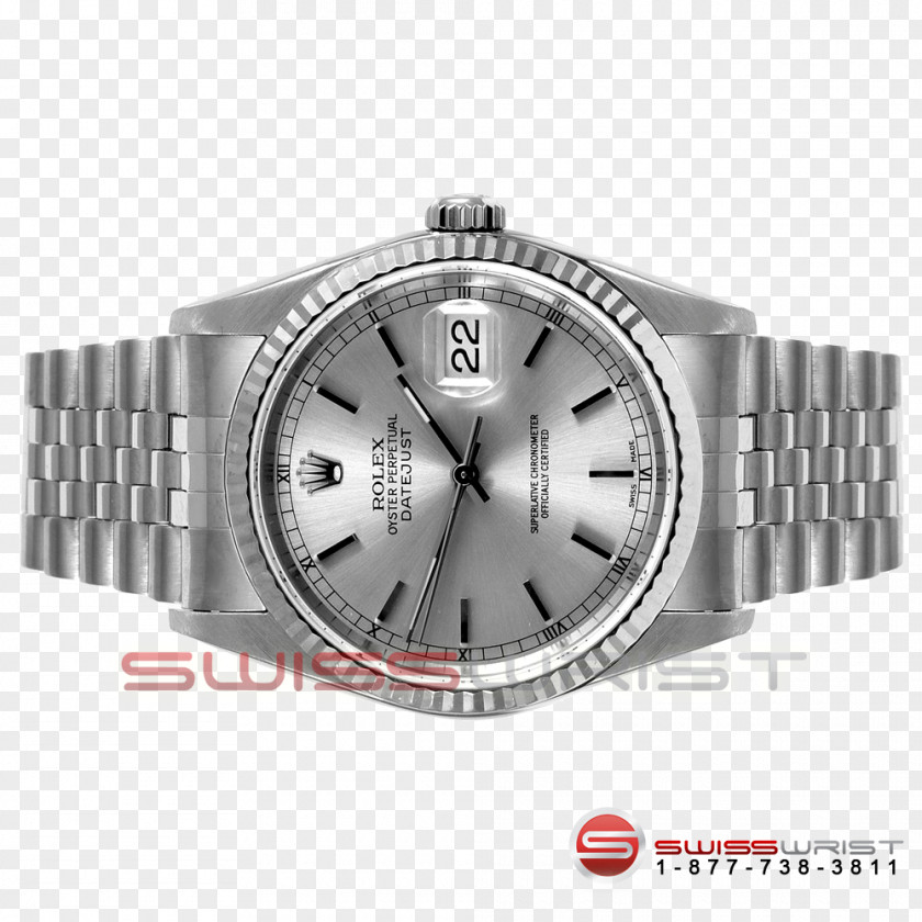 Silver Jubilee Rolex Datejust Watch Strap Steel PNG
