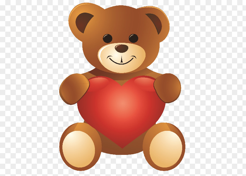 Teddy Bear Valentine's Day Heart PNG bear , Orange s clipart PNG