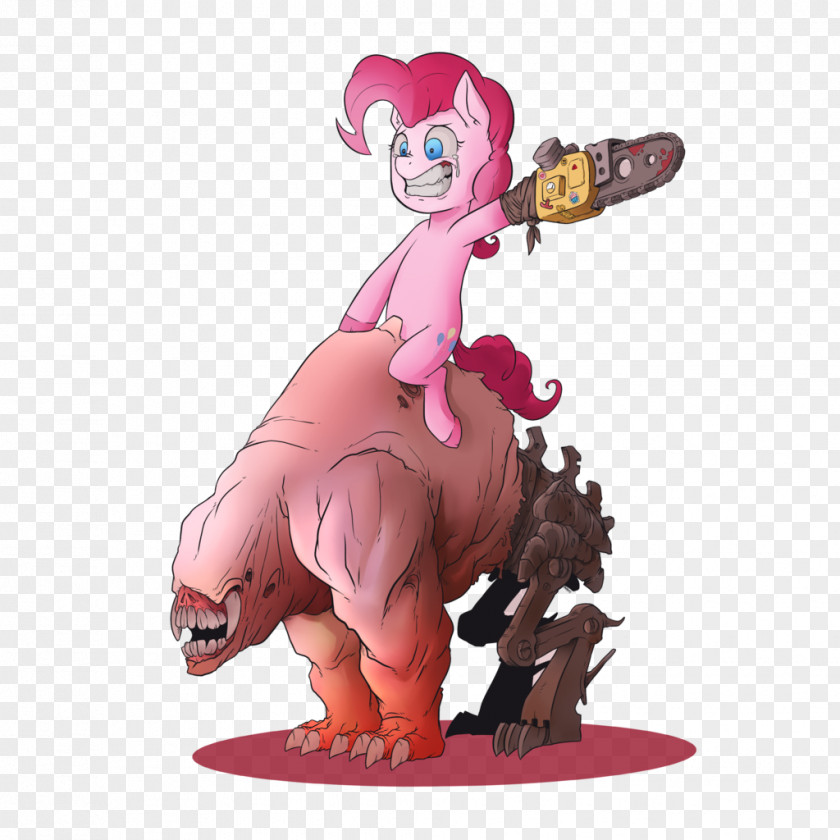 Chainsaw Pinkie Pie Pony Art Doom 3 PNG