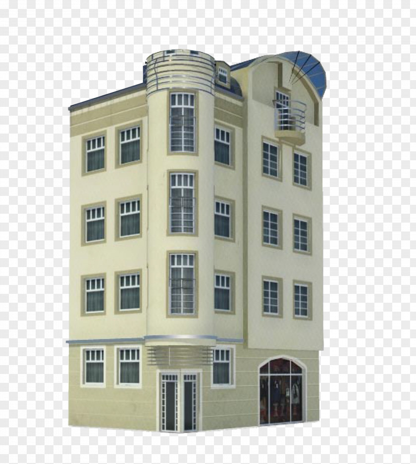 House Facade Architecture Building 3D Modeling PNG