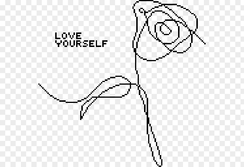 Love Your Self Yourself: Her BTS Flower Drawing PNG