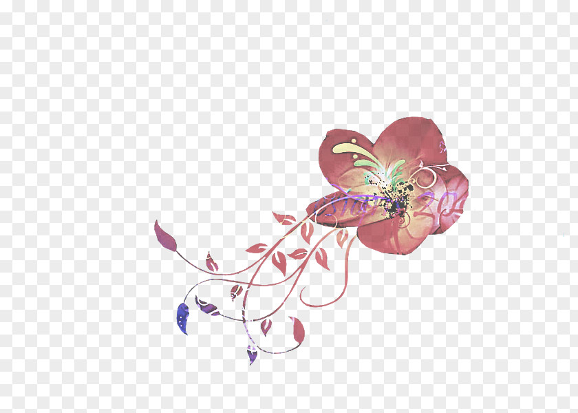 Magenta Cherry Blossom PNG