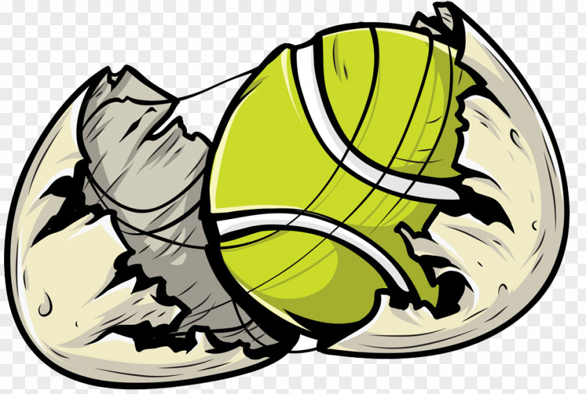 Floating Out Tennis Illustration PNG