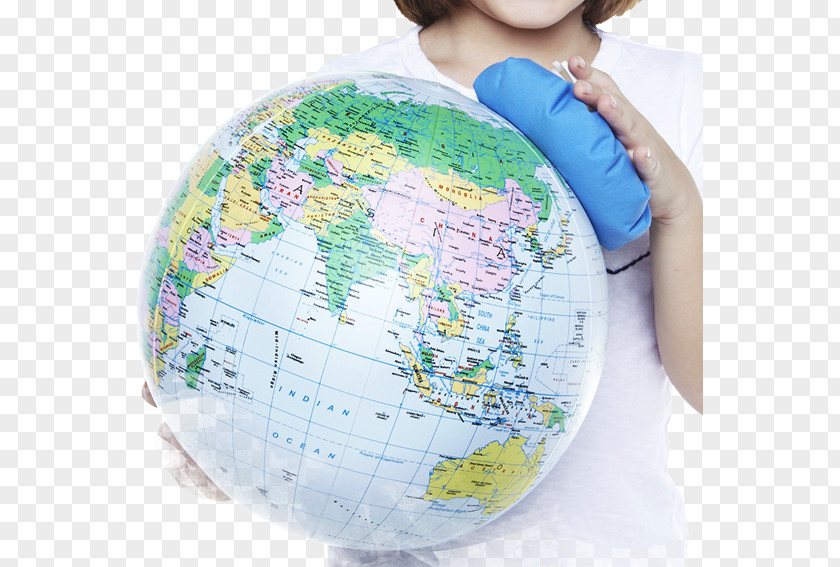 Holding Globe Crayon Pencil Paint PNG