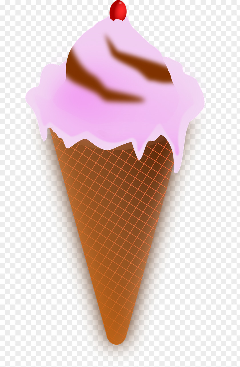 Pudding Neapolitan Ice Cream Cone Background PNG
