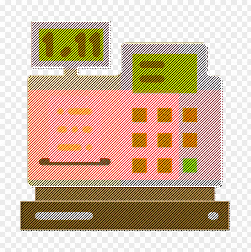 Rectangle Pink Business Icon Cashier PNG