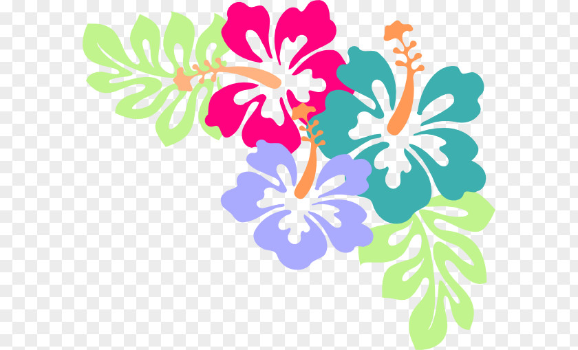 Peach Flowers Hawaiian Flower Clip Art PNG
