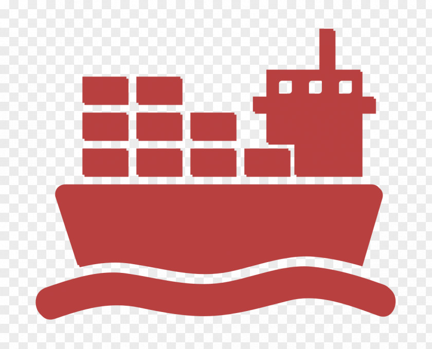 Transport Icon Ship With Cargo On Sea PNG