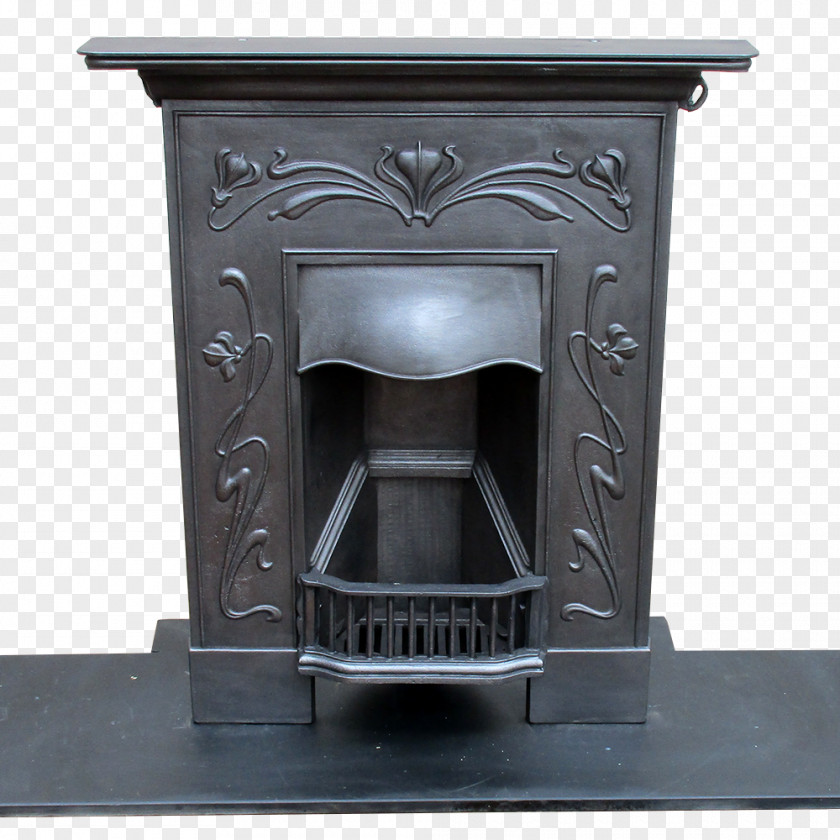 Victorian Fireplace Art Nouveau Hearth Stove PNG