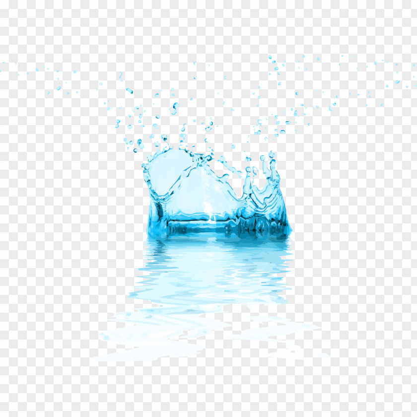 Water Splashing Into The Effect Adobe Illustrator PNG