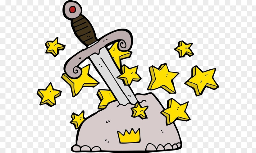Cartoon Star Sword King Arthur Magic Royalty-free PNG