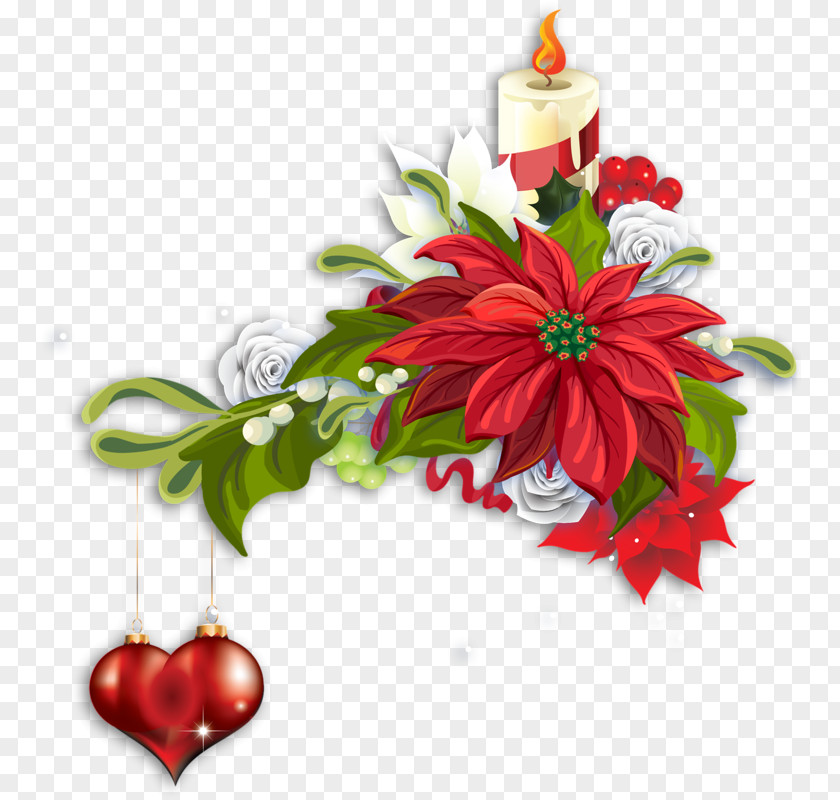 Christmas Ornament Cut Flowers Floral Design PNG