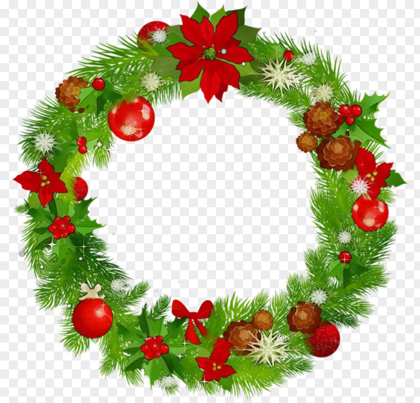 Evergreen Tree Christmas Decoration PNG