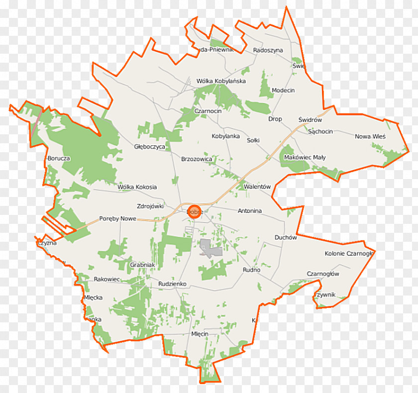 Map Rudno, Mińsk County Gmina Dębe Wielkie Kałuszyn Mazowiecki Kołbiel PNG